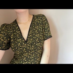 UO Yellow Flower Dress (SML)